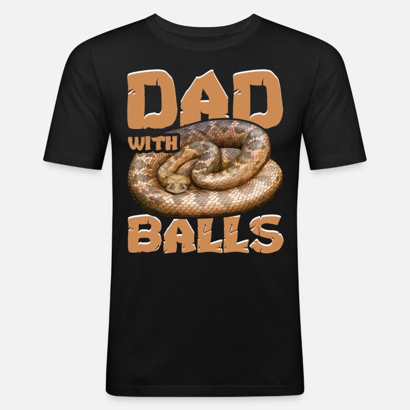 Serpent python royal - T-shirt près du corps Homme - noir