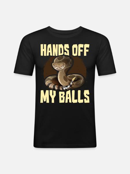 Serpent python royal - T-shirt près du corps Homme - noir
