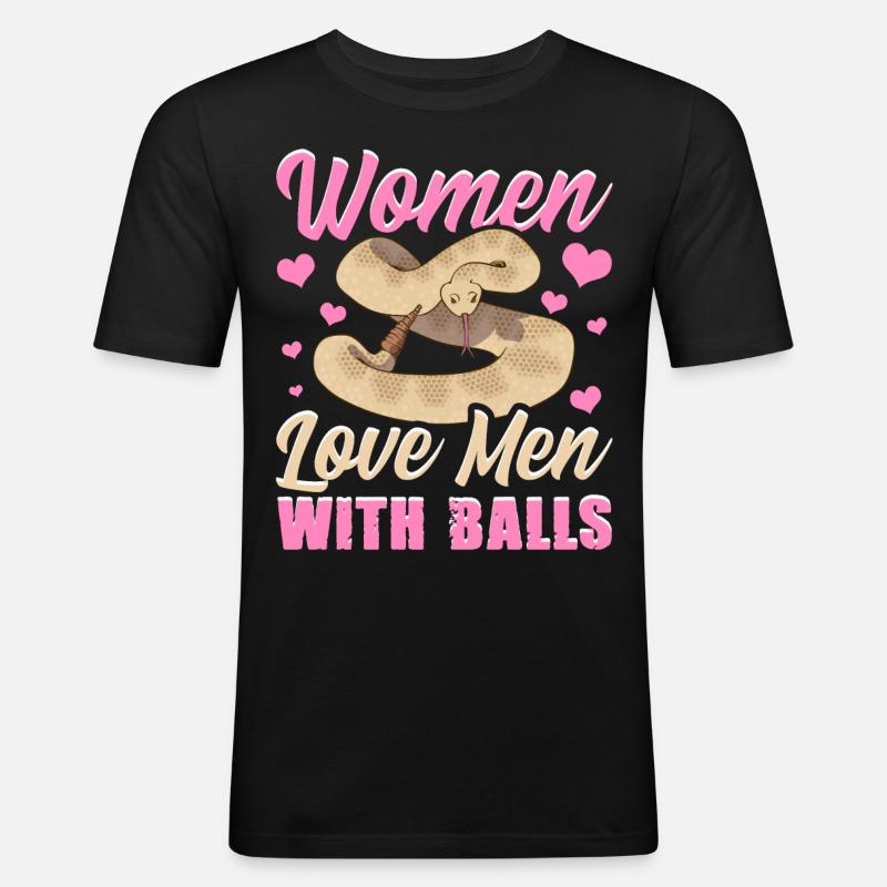 Serpent python boule - T-shirt près du corps Homme - noir