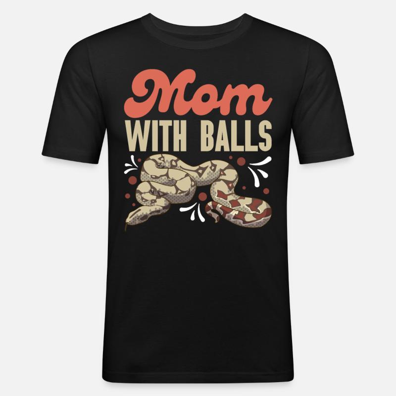 Serpent python boule - T-shirt près du corps Homme - noir