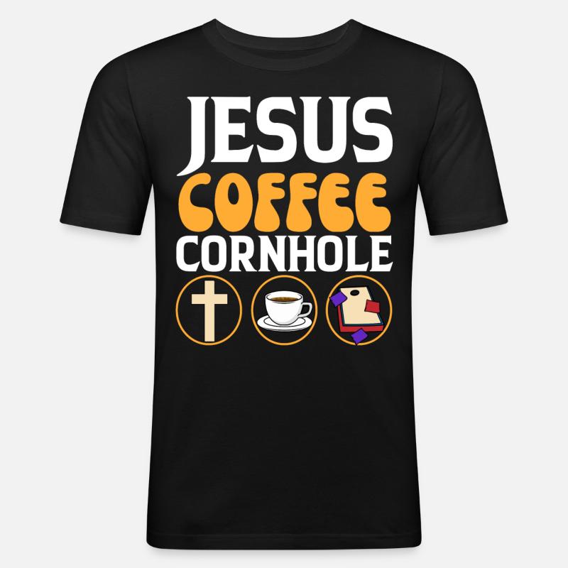 Trou de maïs - T-shirt près du corps Homme - noir