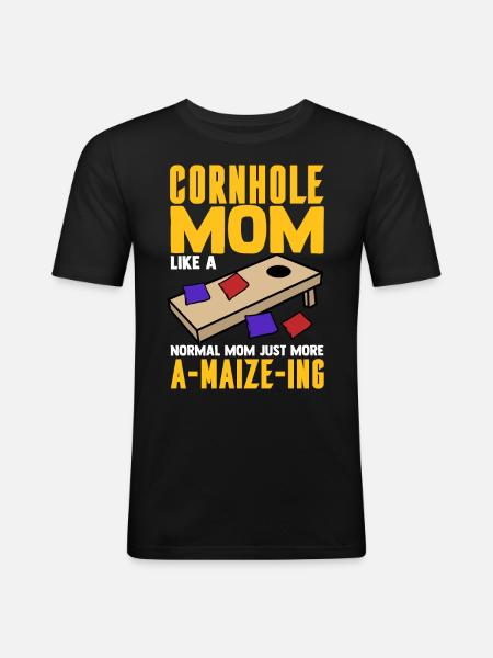 Corn Hole - Men's Slim Fit T-Shirt - black