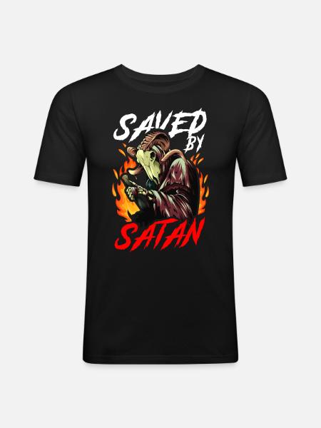 Funny Satanism Satanic - Men's Slim Fit T-Shirt - black