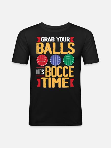 Bocce Ball Player - Men's Slim Fit T-Shirt - black