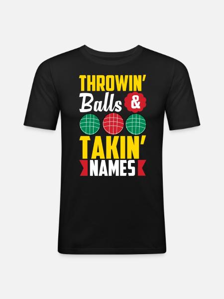 Bocce Ball Player - Men's Slim Fit T-Shirt - black