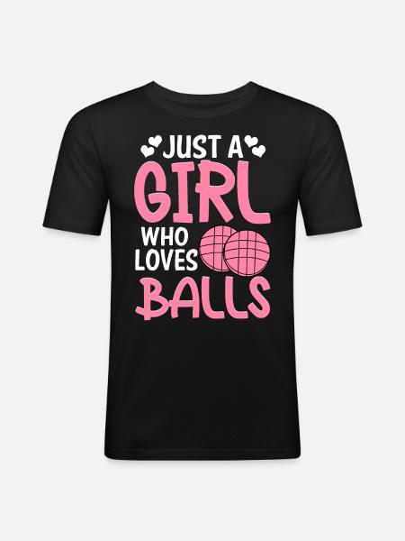 Bocce Ball Player - Men's Slim Fit T-Shirt - black