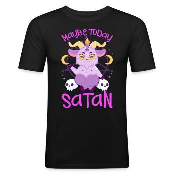 Satanic Satanism - Men's Slim Fit T-Shirt - black - Front - Nik (191cm)