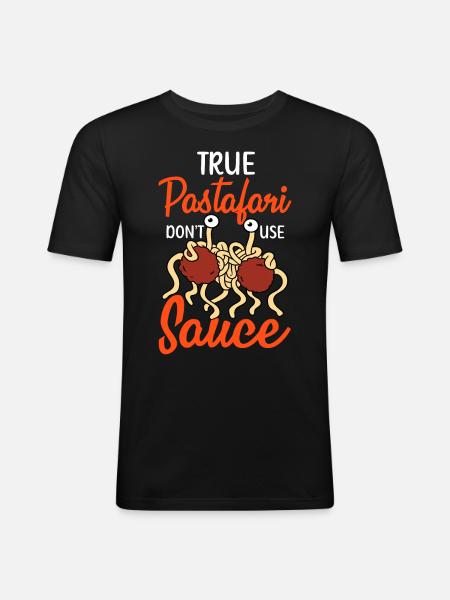Flying Spaghetti Monster FSM - Men's Slim Fit T-Shirt - black