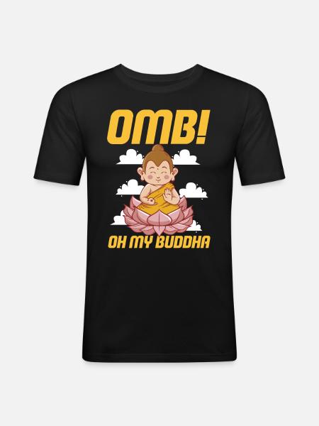 Buddhist Buddhism - Men's Slim Fit T-Shirt - black