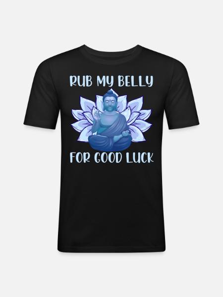 Buddha Buddhism Buddhist - Men's Slim Fit T-Shirt - black
