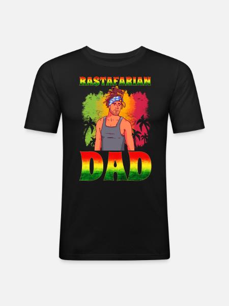 Rastafari Rasta - Men's Slim Fit T-Shirt - black