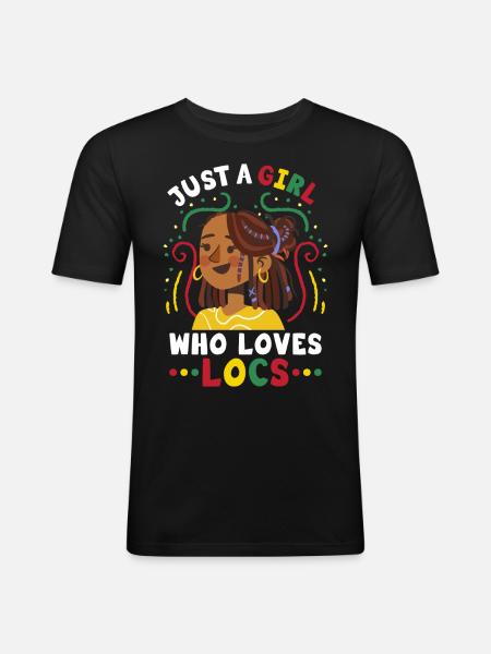 Dreadlocks Rasta Rastafari - Men's Slim Fit T-Shirt - black