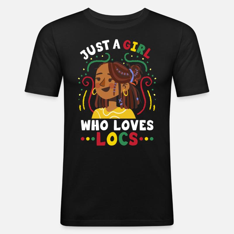 Dreadlocks Rasta Rastafari - Männer Slim Fit T-Shirt - Schwarz