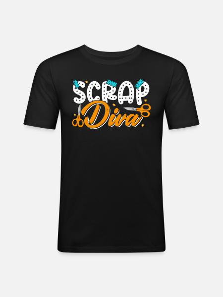 Scrapbooking Scrapbooker - Männer Slim Fit T-Shirt - Schwarz