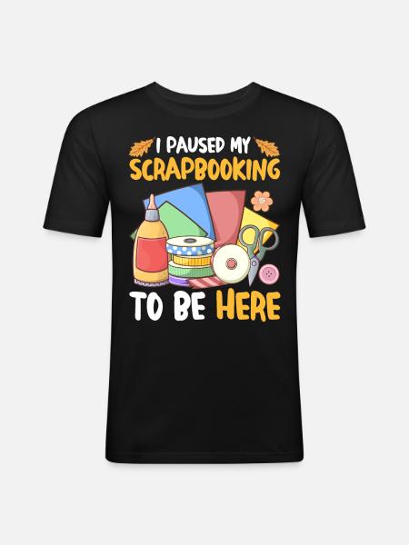 Scrapbooker - T-shirt près du corps Homme - noir
