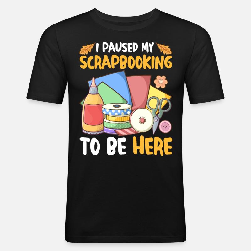 Scrapbooker - Männer Slim Fit T-Shirt - Schwarz
