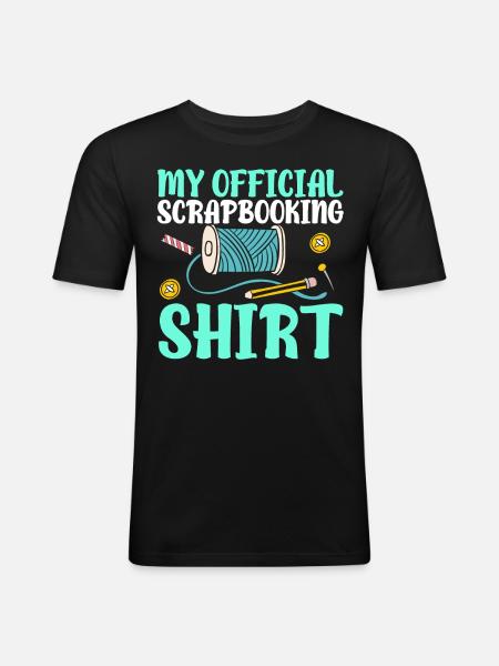 Scrapbooker - Männer Slim Fit T-Shirt - Schwarz