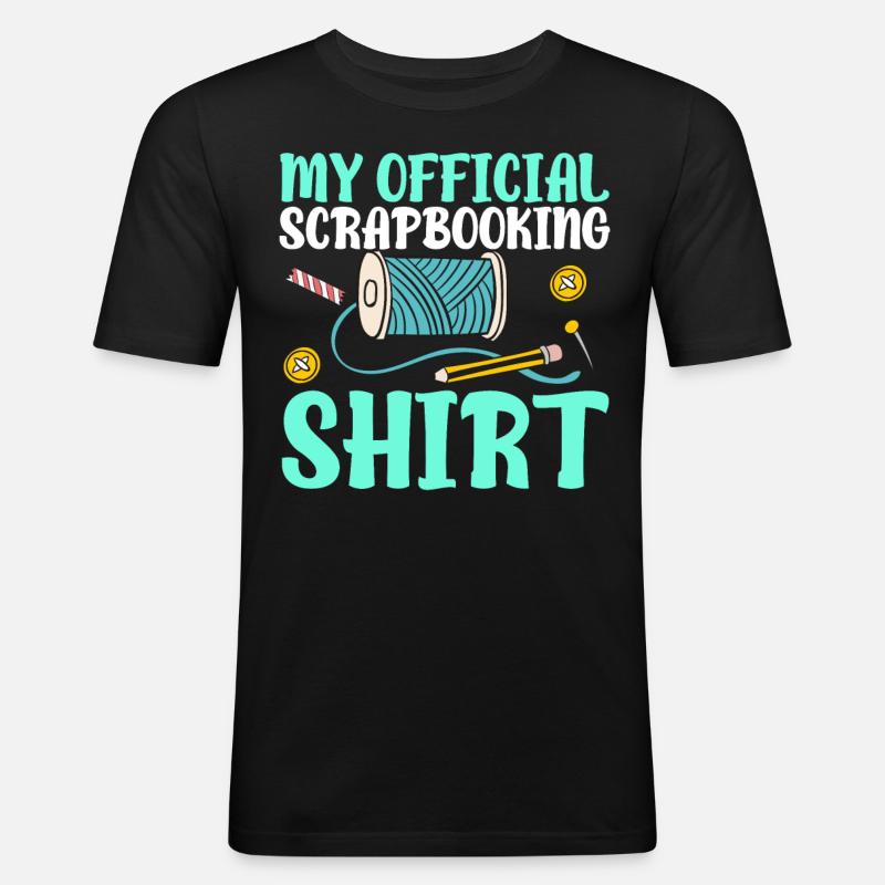 Scrapbooker - Männer Slim Fit T-Shirt - Schwarz