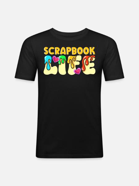 Scrapbooking Scrapbooker - Männer Slim Fit T-Shirt - Schwarz