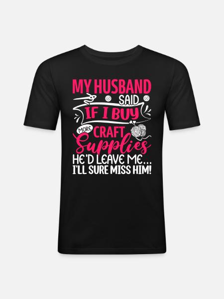 Crafting Crafter - Men's Slim Fit T-Shirt - black