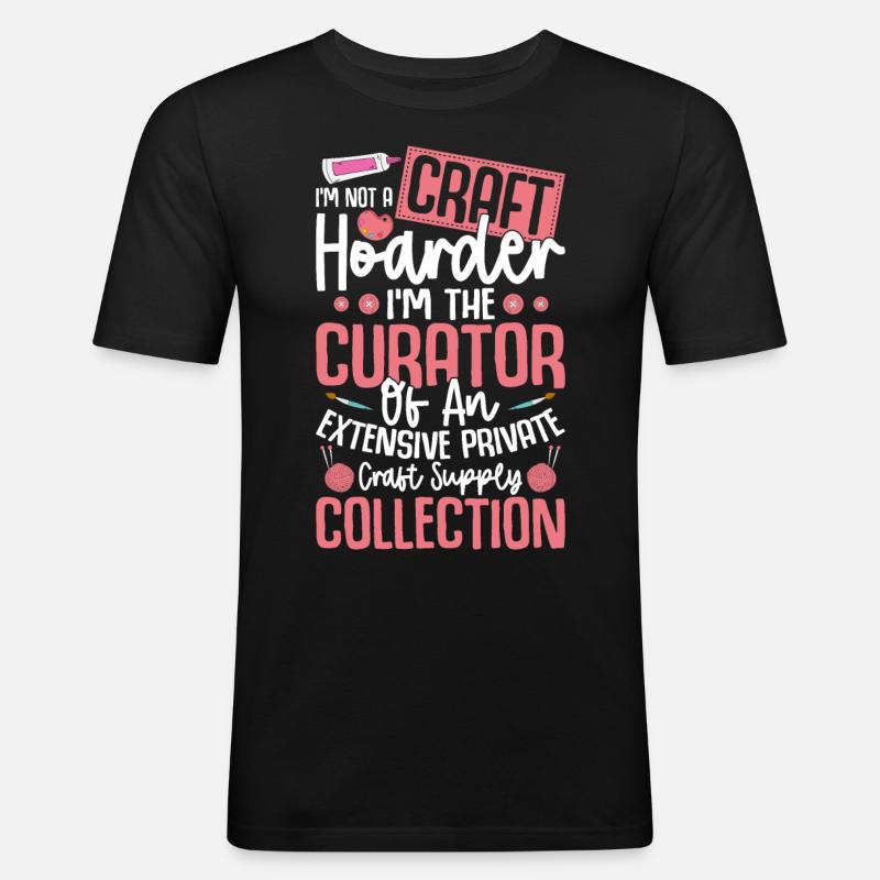 Crafting Crafter - Männer Slim Fit T-Shirt - Schwarz