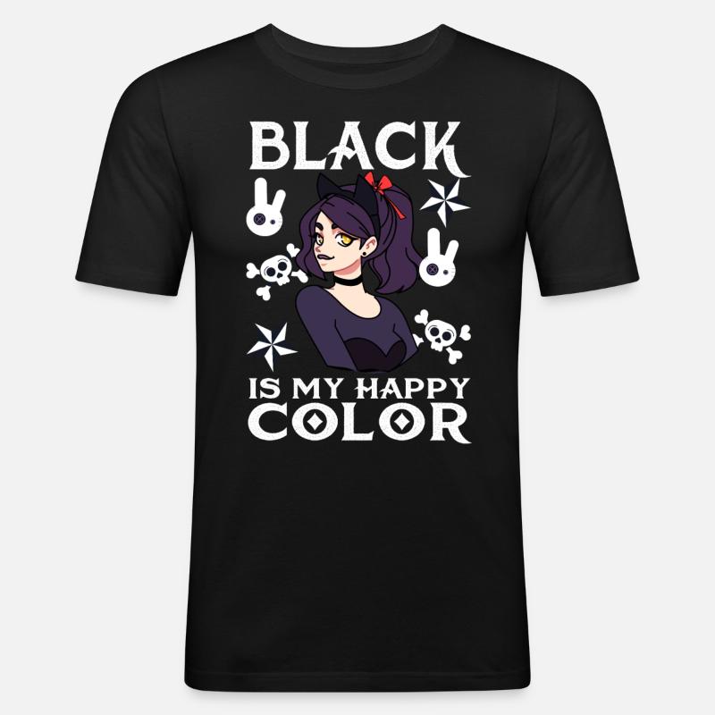 Lustige Gothic Goth - Männer Slim Fit T-Shirt - Schwarz