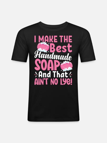 Soap Making, Soap Maker, Soapologist - Men's Slim Fit T-Shirt - black
