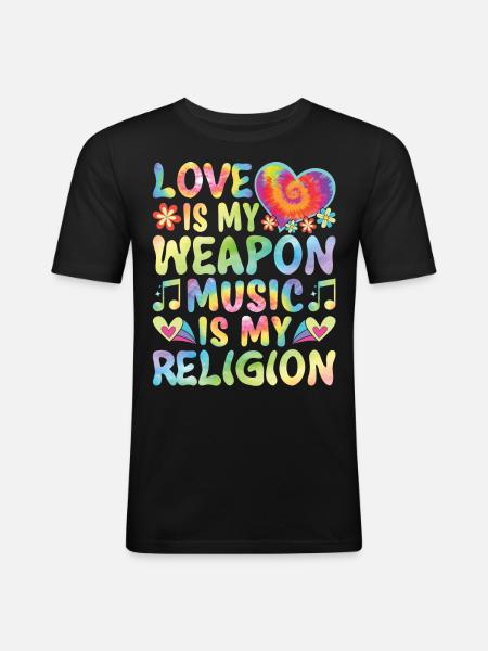 Hippie Bohème Boho Peace - Men's Slim Fit T-Shirt - black