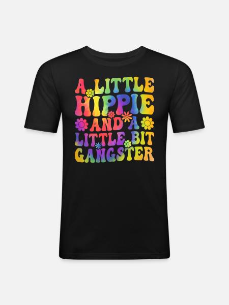 Peace Tie Dye - Men's Slim Fit T-Shirt - black
