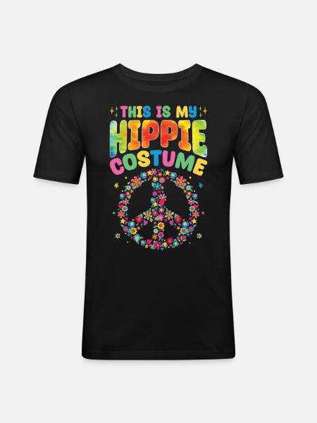 Groovy Peace - Men's Slim Fit T-Shirt - black