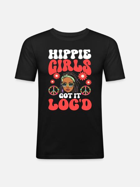 Dreadlocks - Männer Slim Fit T-Shirt - Schwarz