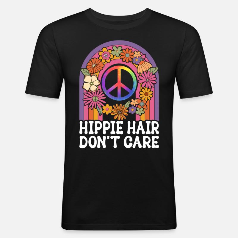 Dreadlocks Rasta Lustig Hippie - Männer Slim Fit T-Shirt - Schwarz