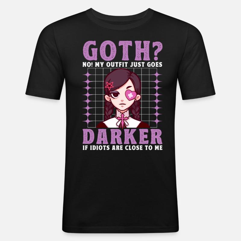 Lustige Gotik - Männer Slim Fit T-Shirt - Schwarz