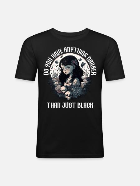 Funny Gothic Goth - Men's Slim Fit T-Shirt - black