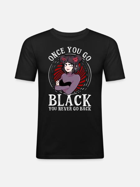 Funny Gothic Goth - Men's Slim Fit T-Shirt - black