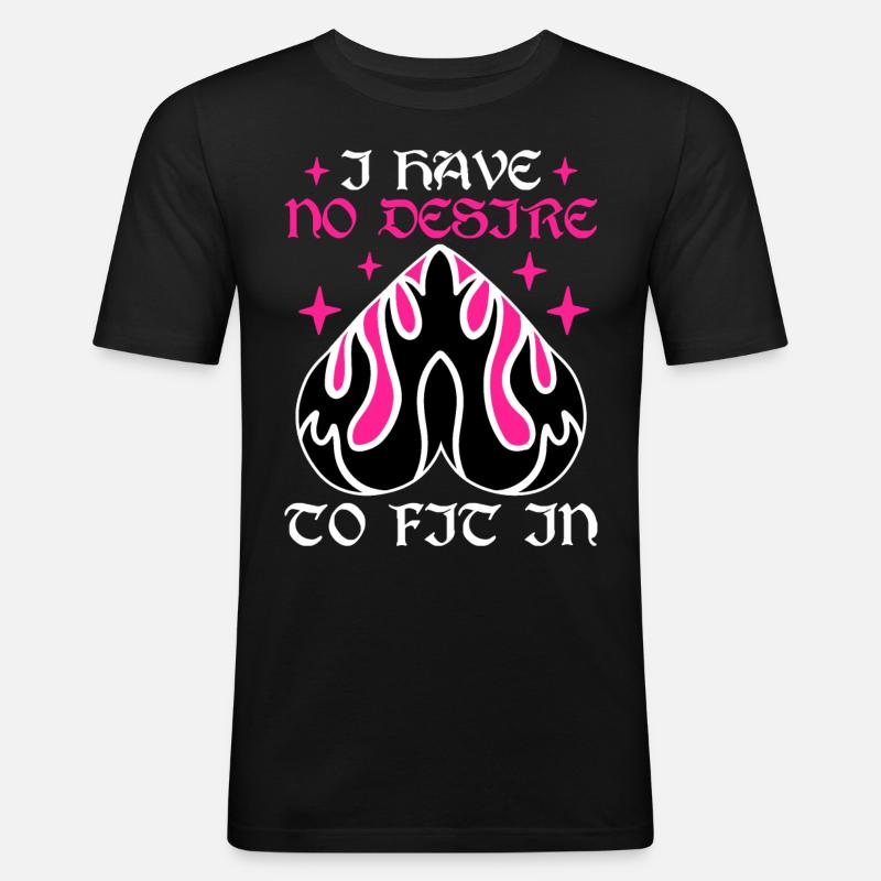 Lustige Gothic Goth - Männer Slim Fit T-Shirt - Schwarz