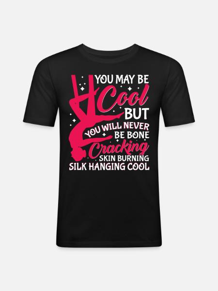 Acrobate de soie aérienne - T-shirt près du corps Homme - noir