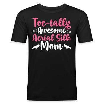 Acrobate - T-shirt près du corps Homme - noir - Devant - Nik (191cm)
