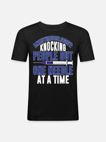 Anesthesiology - Men's Slim Fit T-Shirt - black