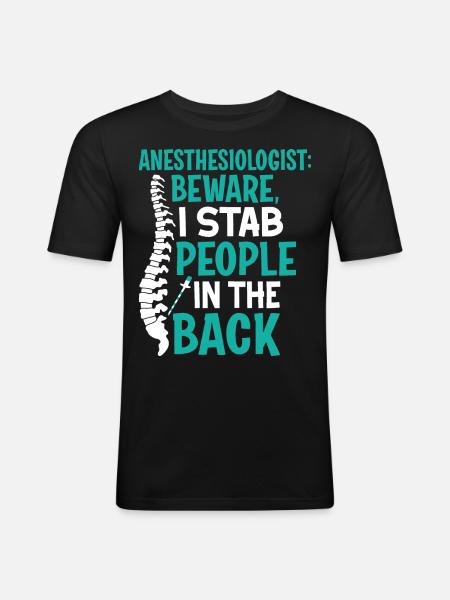 Anesthesiology - Men's Slim Fit T-Shirt - black