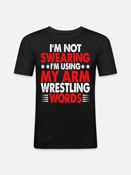 Arm wrestler - Men's Slim Fit T-Shirt - black