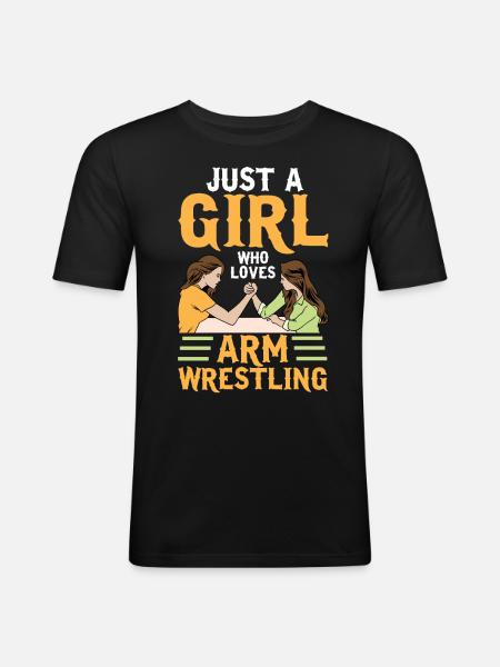 Arm wrestler - Men's Slim Fit T-Shirt - black