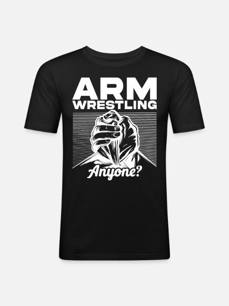 Arm wrestler - Men's Slim Fit T-Shirt - black