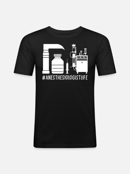 Anesthesiologist Anesthesiology - Men's Slim Fit T-Shirt - black