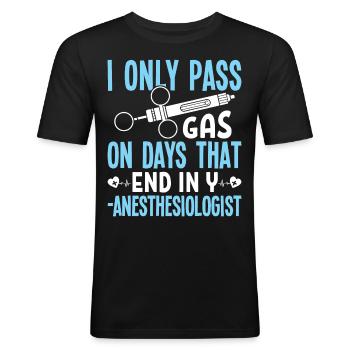 Anesthesiology - Men's Slim Fit T-Shirt - black - Front - Nik (191cm)