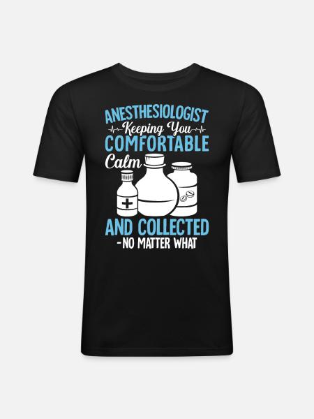 Anesthesiology - Men's Slim Fit T-Shirt - black