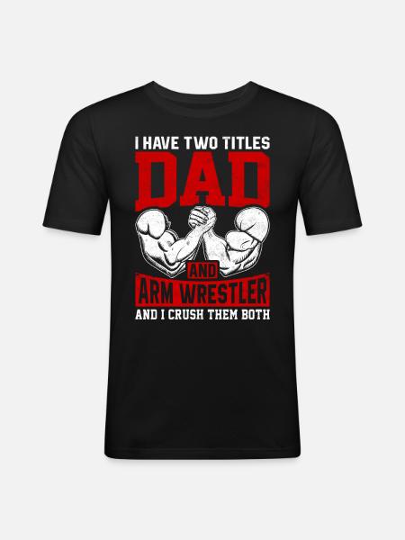 Arm wrestler - Men's Slim Fit T-Shirt - black