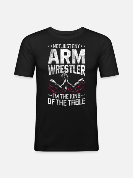 Arm wrestling - Men's Slim Fit T-Shirt - black