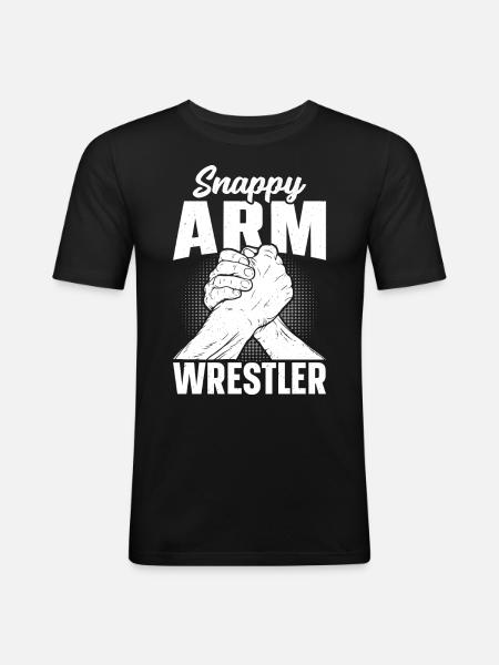Arm wrestling - Men's Slim Fit T-Shirt - black