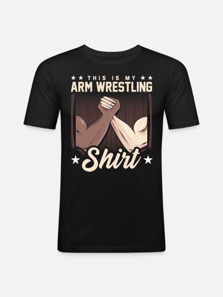 Arm wrestler - Men's Slim Fit T-Shirt - black